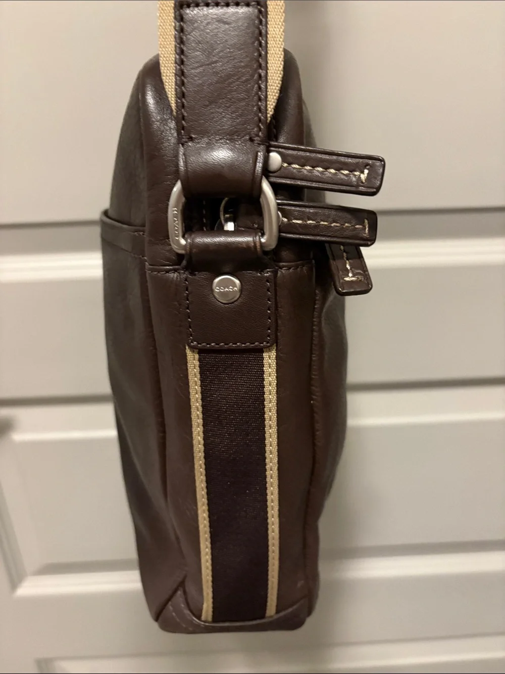 Coach Men's Heritage Pebbled Leather Flight Bag